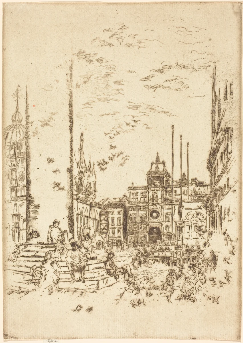 The Piazzetta by James McNeill Whistler, print, 1880