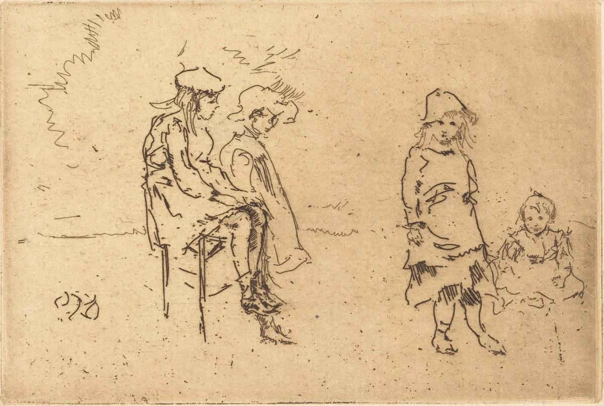 The Menpes Children by James McNeill Whistler, print, 1884-1886