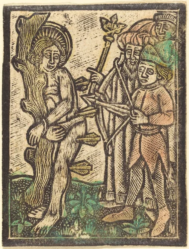 Saint Sebastian by German 15th Century, print, 1480