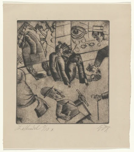 Street (Strasse) by Otto Dix, print, 1920