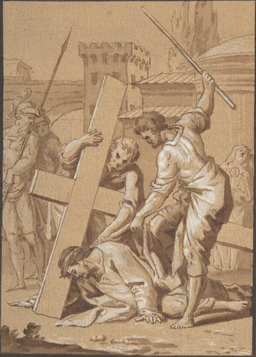 Christ on the Road to Calvary by Thaddäus Kuntz, drawing, 1731-1793