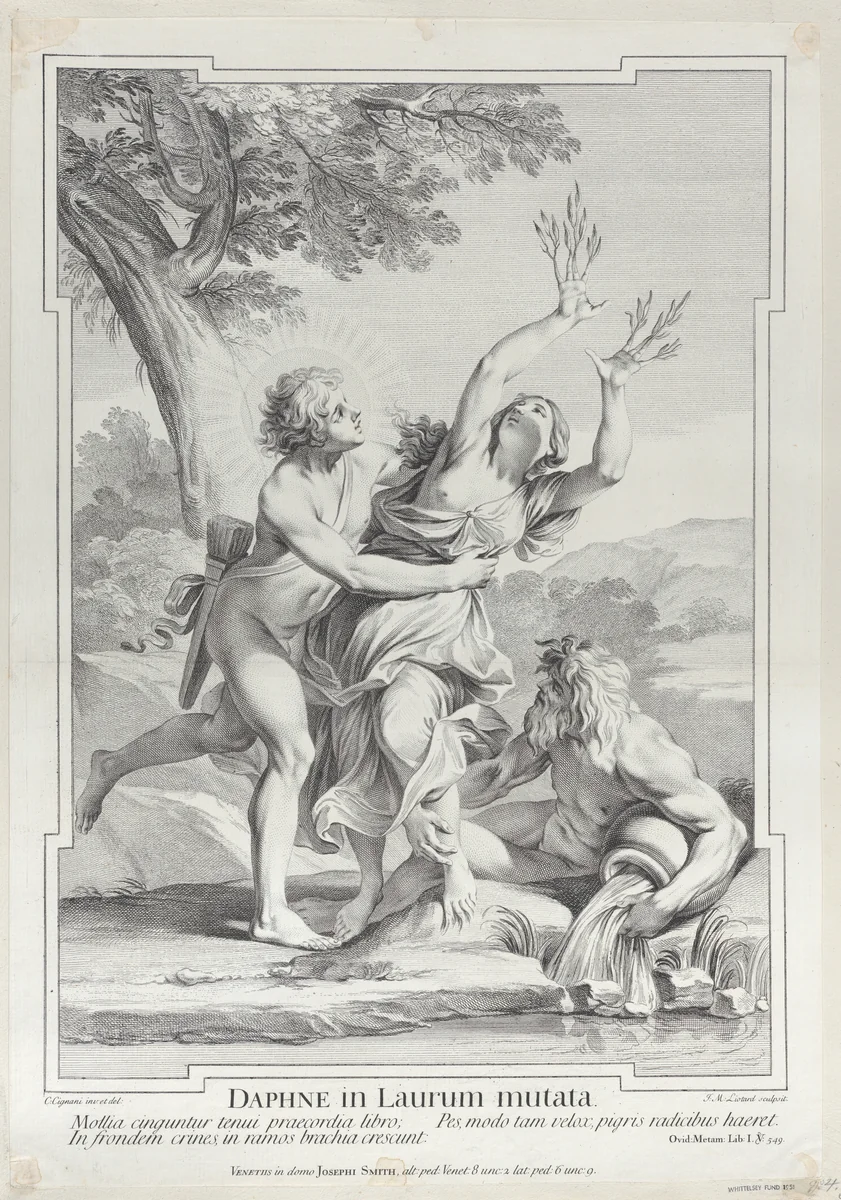 Apollo and Daphne by Jean Michel Liotard, print, 1715-1796