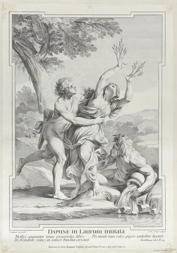 Apollo and Daphne by Jean Michel Liotard, print, 1715-1796