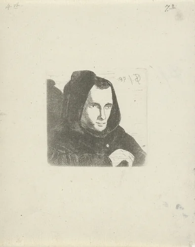Buste van een monnik by Cornelis van der Griendt, print, 1858