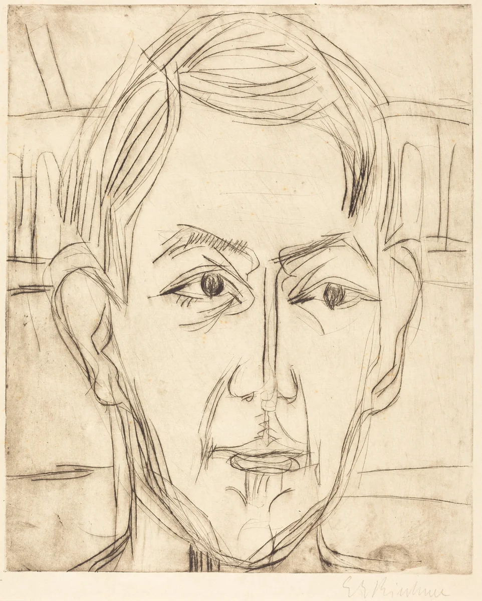Dr. Hans Bütow by Ernst Ludwig Kirchner, print, 1925