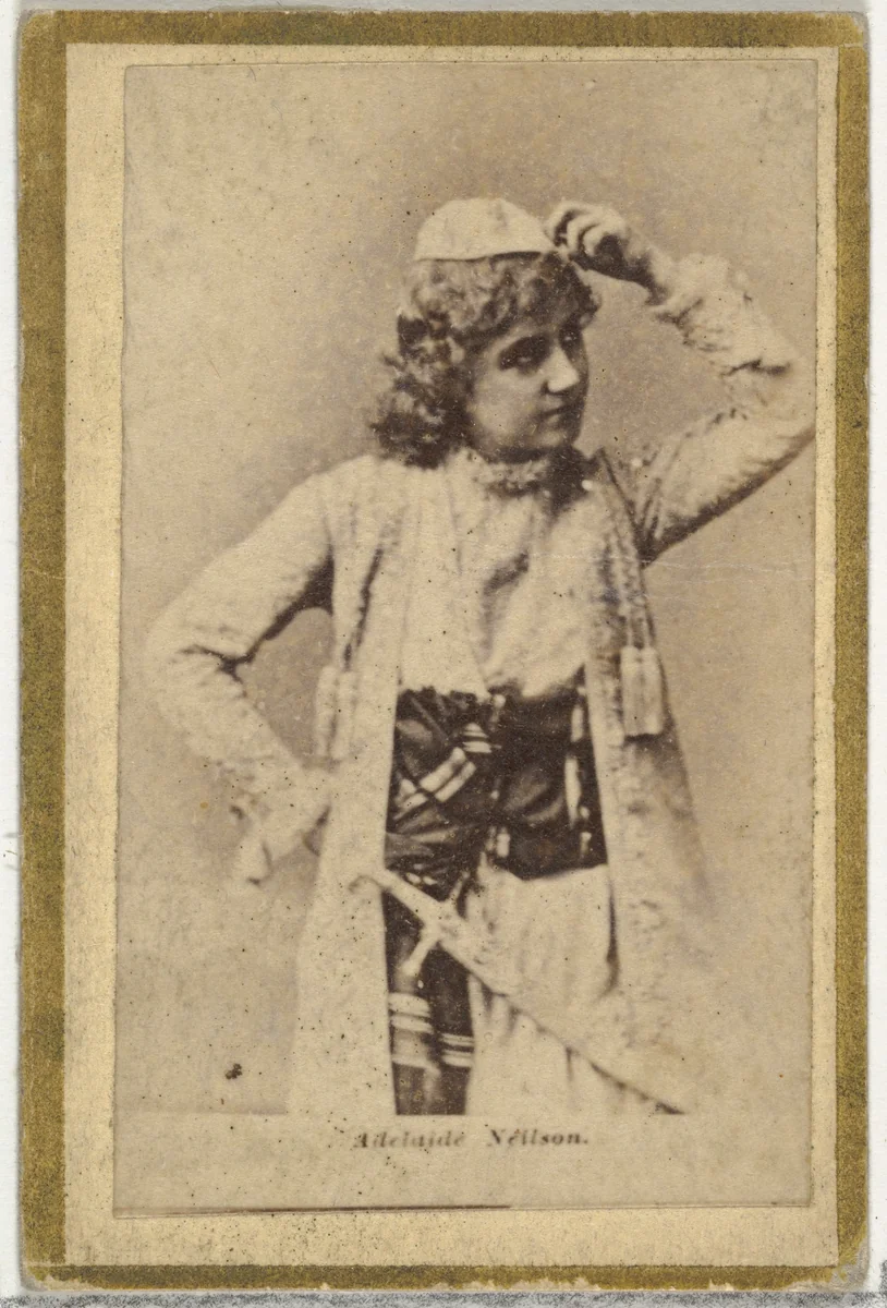 Adelaide Neilson, from the Actresses and Celebrities series (N60, Type 2) promoting Little Beauties Cigarettes for Allen & Ginter brand tobacco products by Allen & Ginter, photograph, 1887