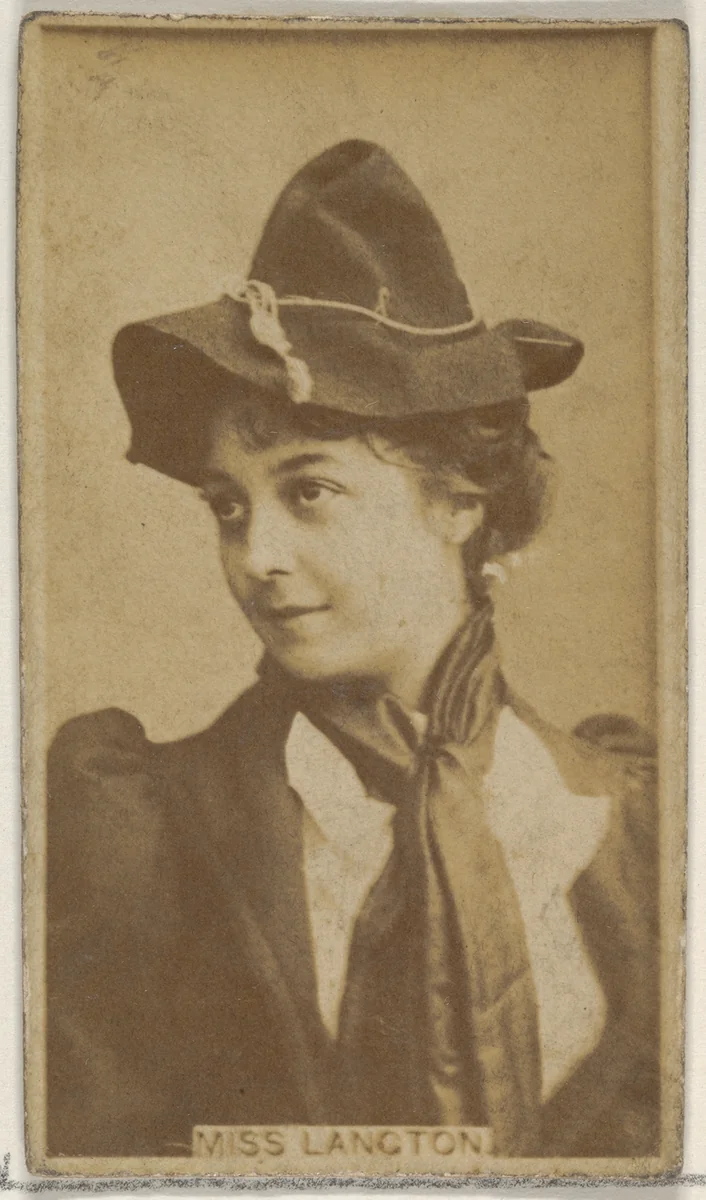 Miss Langton, from the Actors and Actresses series (N45, Type 8) for Virginia Brights Cigarettes by Allen & Ginter, photograph, 1885-1891