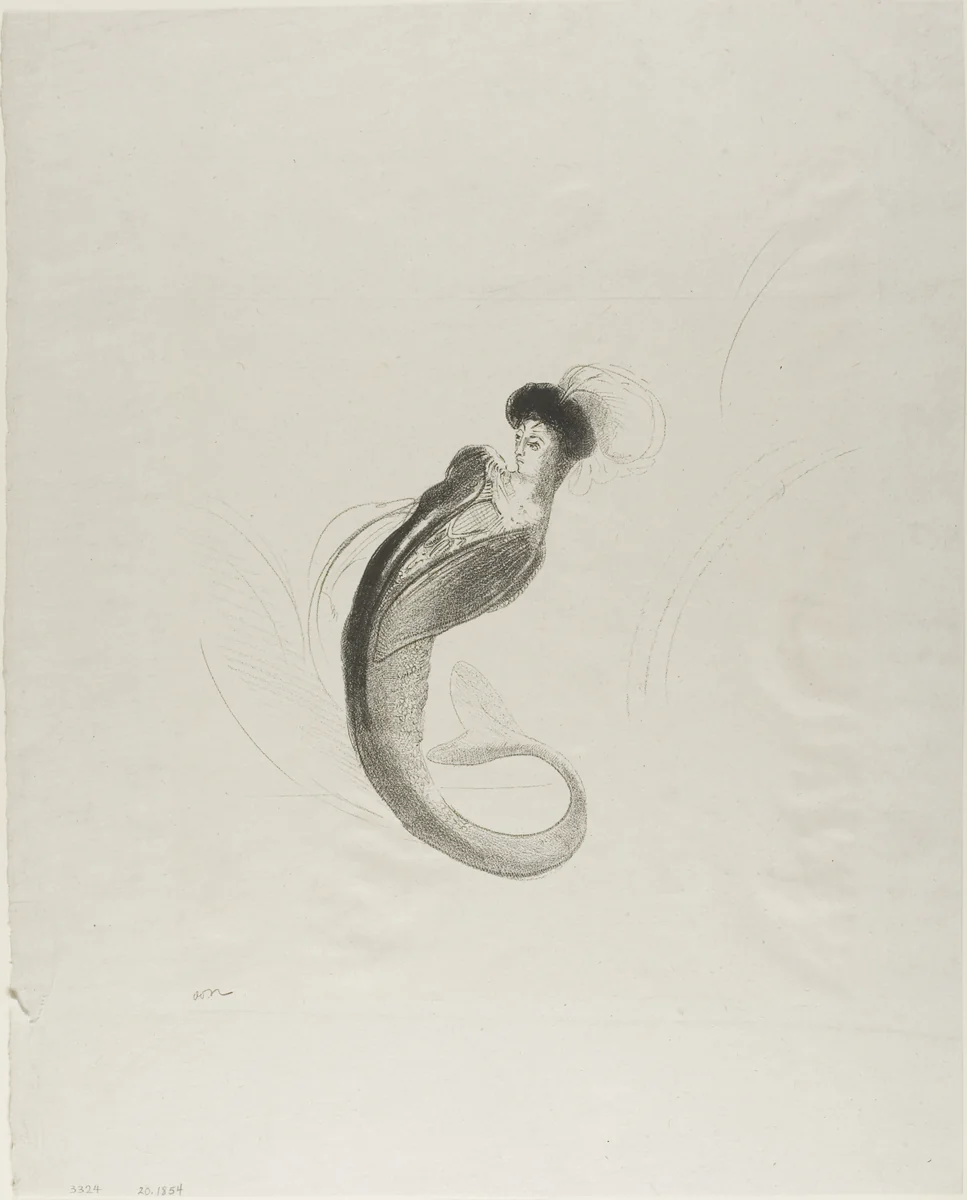 Untitled Trial Lithograph by Odilon Redon, print, 1900