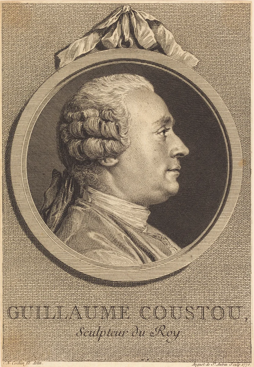 Guillaume Coustou by Augustin de Saint-Aubin
Charles-Nicolas Cochin II, print, 1770
