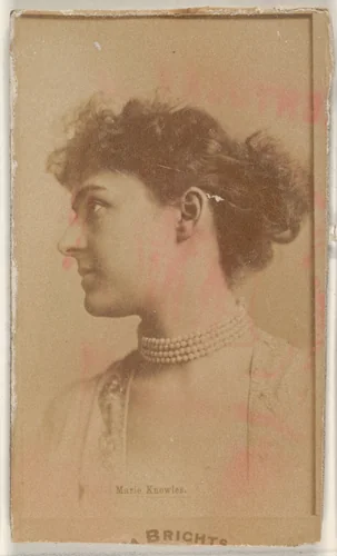 Marie Knowles, from the Actors and Actresses series (N45, Type 1) for Virginia Brights Cigarettes by Allen & Ginter, photograph, 1885-1891