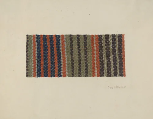 Woven Textile by Mary C. Davidson, index of american design, 1935-1942