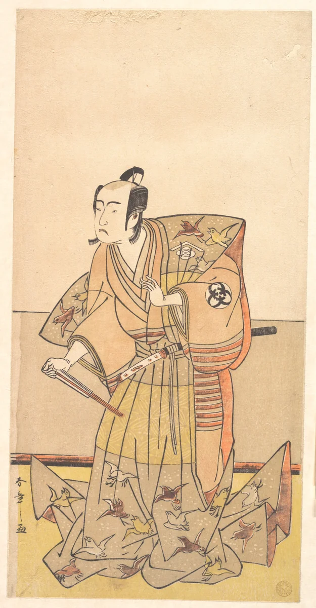 Bando Mitsugoro in the role of Soga no Juro by Katsukawa Shunshô (勝川春章), print, 1781