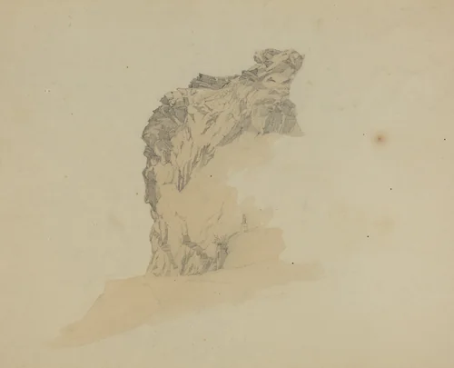 Study of Cliffs by Johann Christian Heerdt, drawing, 1835