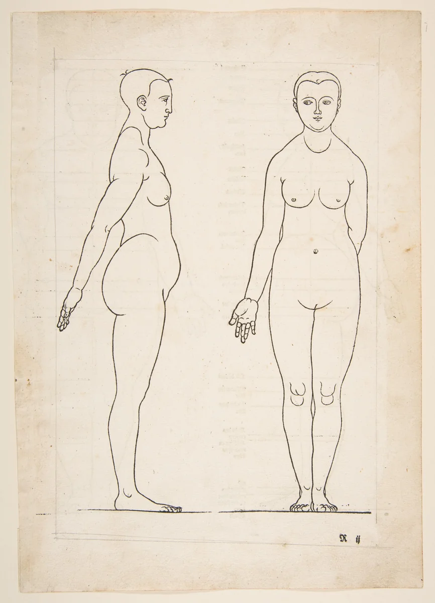 IIllustration from Dürer's "Vier Bucher von Menslicher Proportion" by Albrecht Dürer, print, 1528