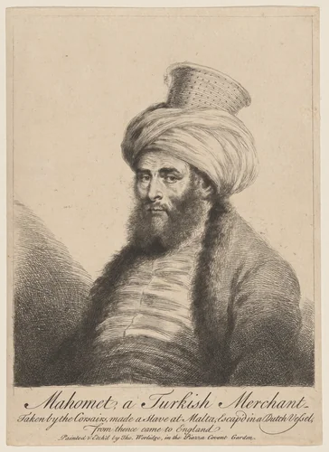 Mahomet, a Turkish Merchant by Thomas Worlidge, print, 1736-1746