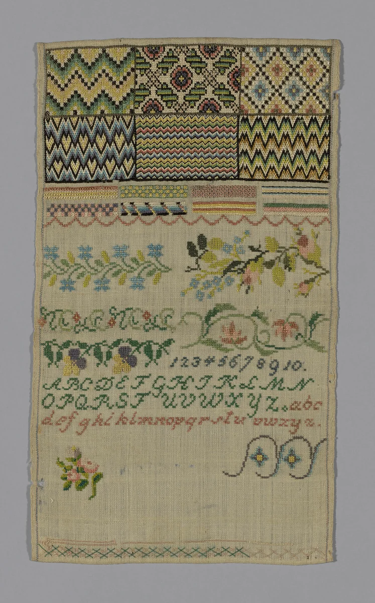Sampler by Southern Germany, textile, 1801-1900
