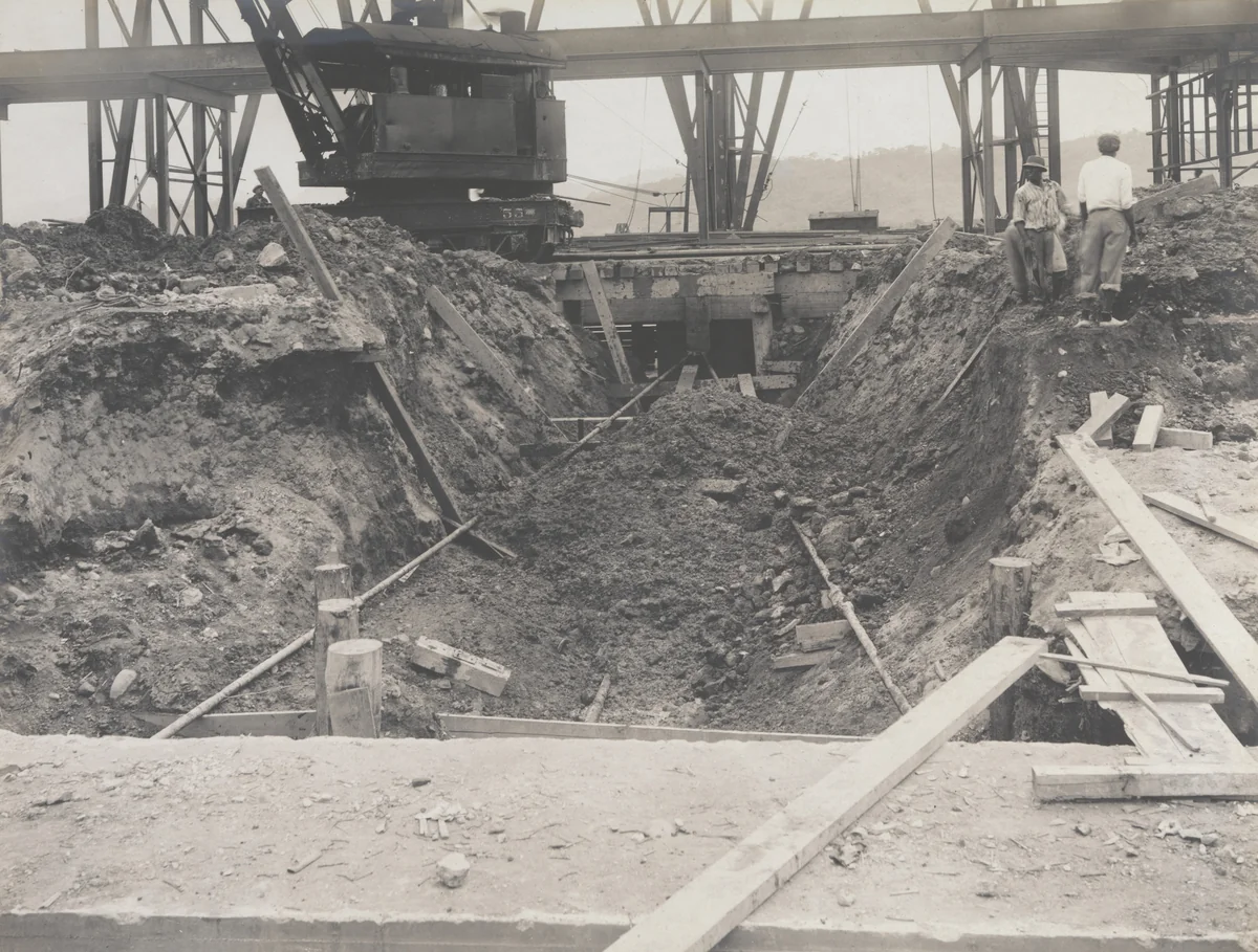 Balboa Terminals. Reloader Wharf showing anchor irons by Unidentified Photographer, photograph, 1916