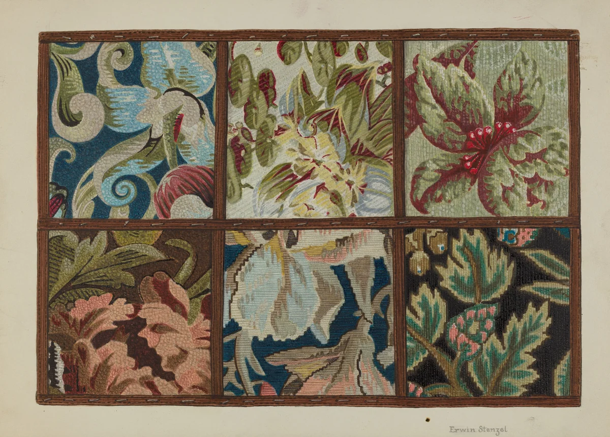 Afghan Throw by Erwin Stenzel, index of american design, 1938