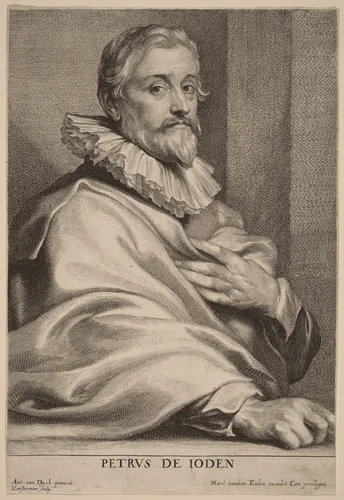 Pieter de Jode the Elder by Lucas Emil Vorsterman; Sir Anthony van Dyck, print, 1626-1641