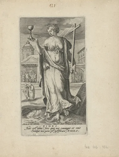 Geloof by Crispijn van de Passe, print, 1580-1588