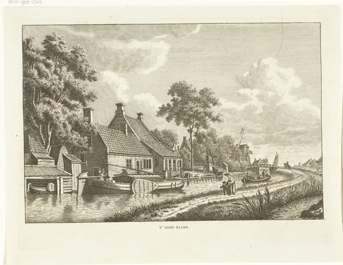 Dorpsgezicht te Baard by Carel Frederik Bendorp, print, 1786-1792