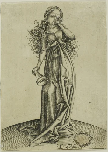 The Third Foolish Virgin, from The Five Foolish Virgins by Israhel van Meckenem the Younger, print, 1465-1503