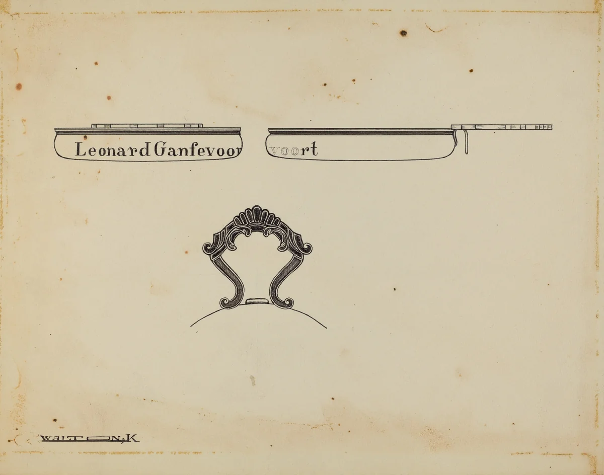 Silver Lemon Strainer by Kalamian Walton, index of american design, 1939