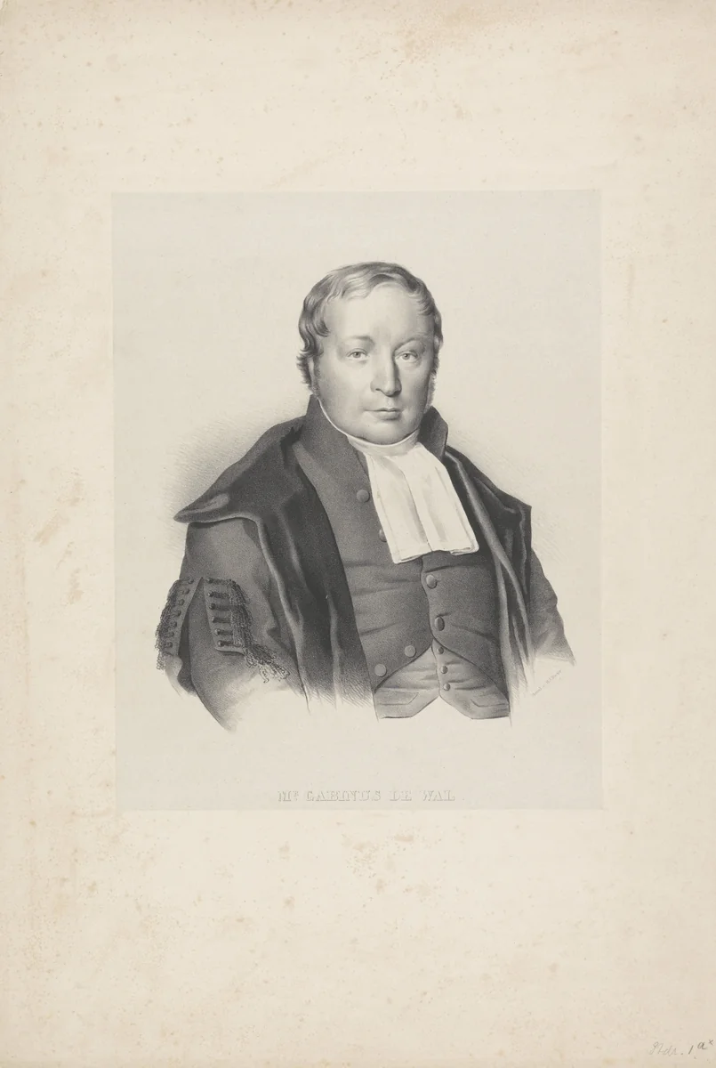 Portret van Gabinus de Wal by anonymous, print, 1822-1845