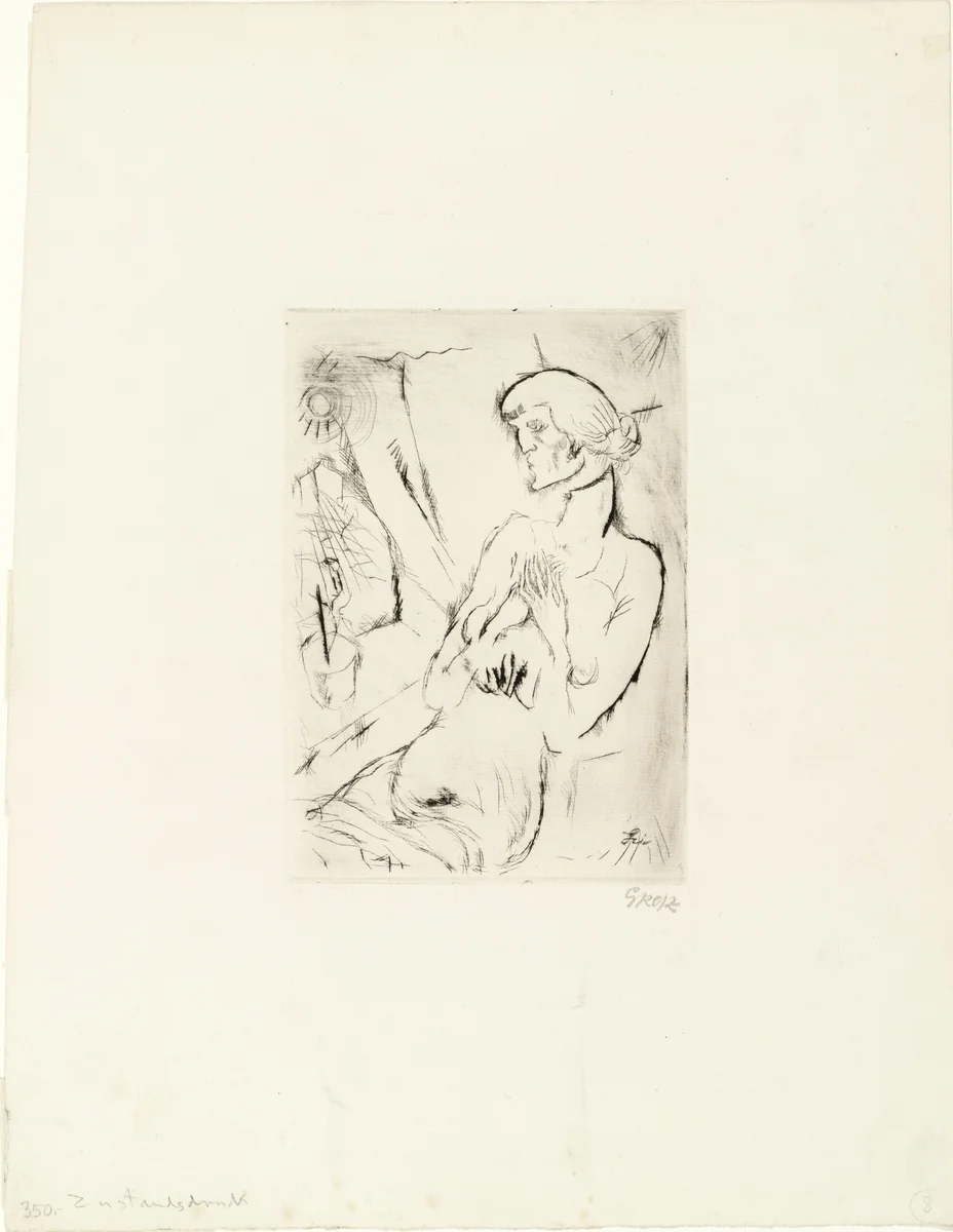 Spider (Die Spinne) by George Grosz, print, 1914