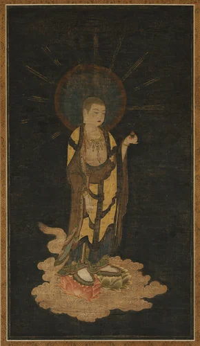 Welcoming Descent of Jizō by Unknown, painting, 1200-1299