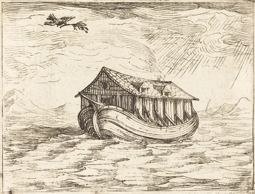 Noah's Ark by Jacques Callot, print, 1592-1635