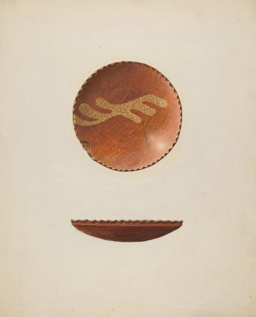 Dish by Isadore Goldberg, index of american design, 1940