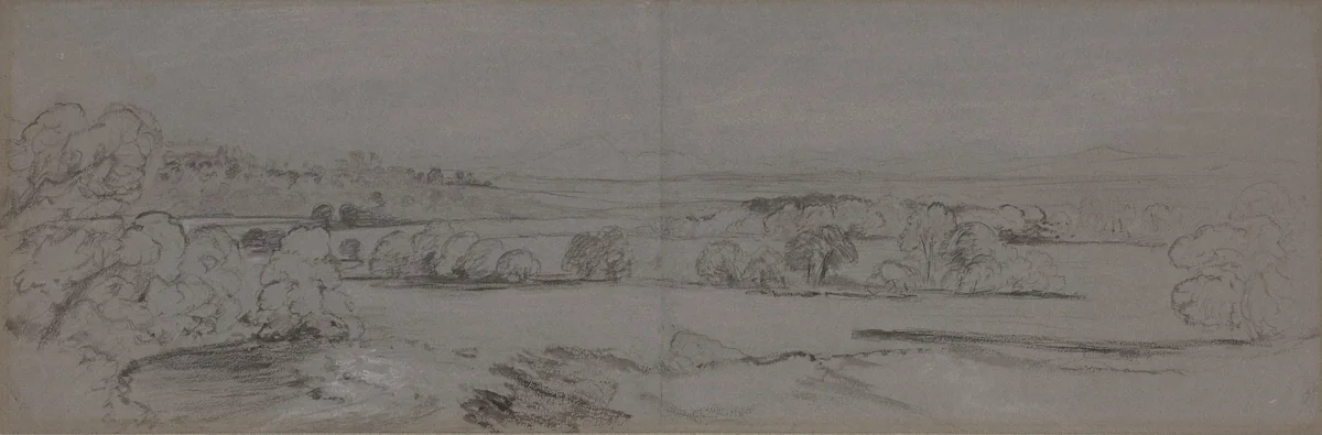 A View near Lowther by Peter de Wint, drawing, 1784-1849