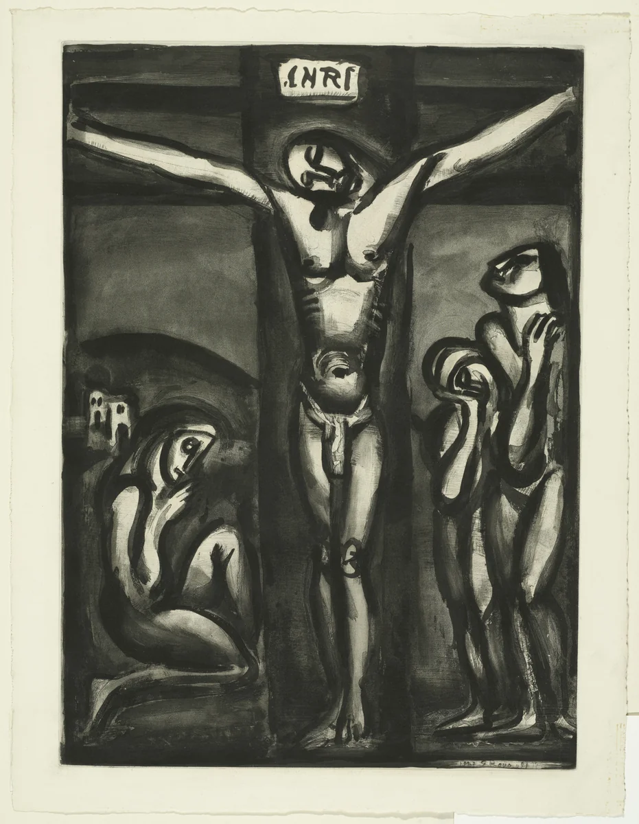 "That Ye Love One Another" («Aimez-vous les uns les autres»), plate XXXI from Miserere by Georges Rouault, illustrated book, 1923