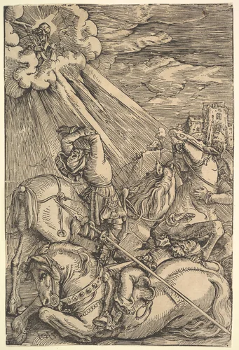 Conversion of Paul by Hans Baldung, print, 1509-1519