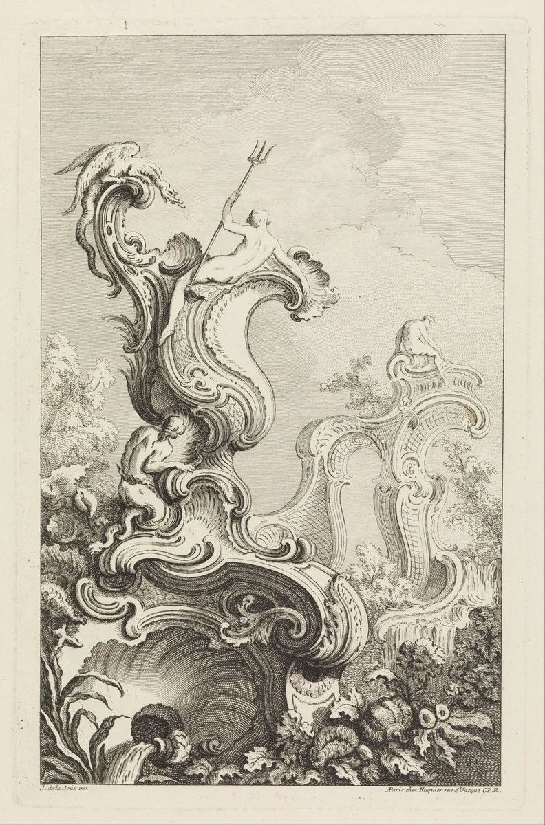 Plate from Book of Vases by Jacques de La Joue the Younger, print, 1700-1800
