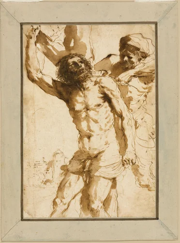 Study for "The Martyrdom of Saint Bartholomew" by Giovanni Francesco Barbieri, drawing, 1635-1636