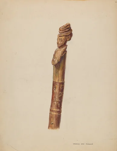 Cane Head or Handle by Francis Law Durand, index of american design, 1935-1942