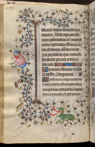 Hours of Charles the Noble, King of Navarre (1361-1425): fol. 51v, Text by Master of the Brussels Initials and Associates, book, 1400-1410