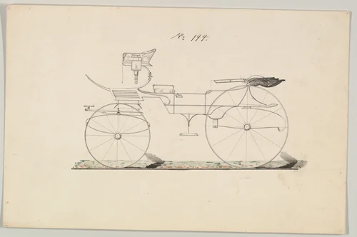 Design for Vis-à-vis, no. 194 by Brewster & Co., drawing, 1850-1870
