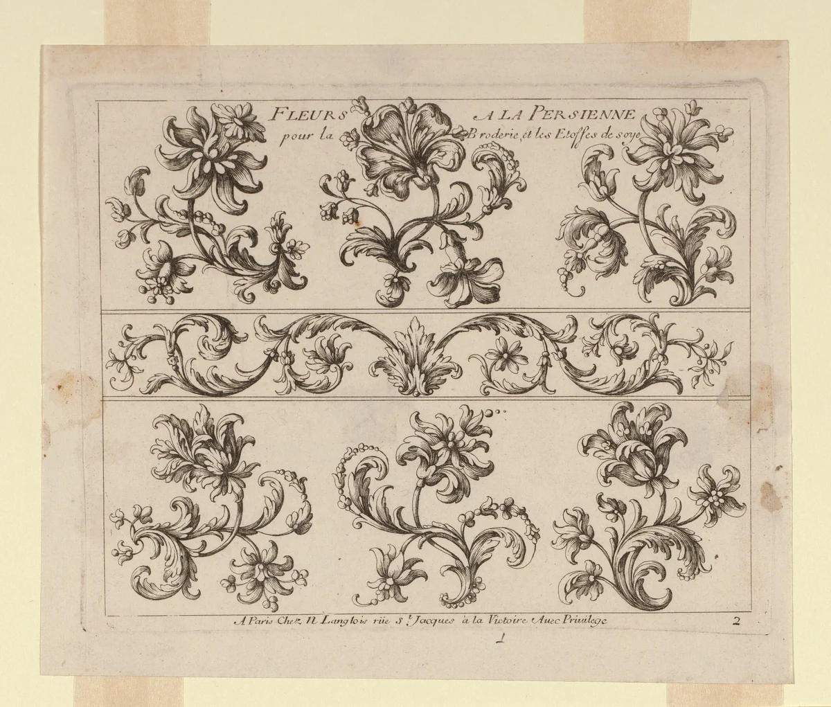 Design for an Embroidered or Woven Textile by France, Paris, textile, 1601-1700