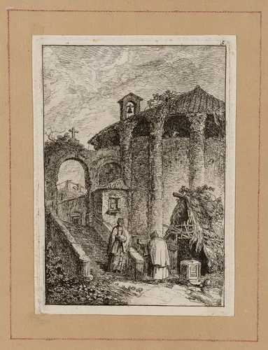 Plate Five from Evenings in Rome by Hubert Robert, print, 1763-1764
