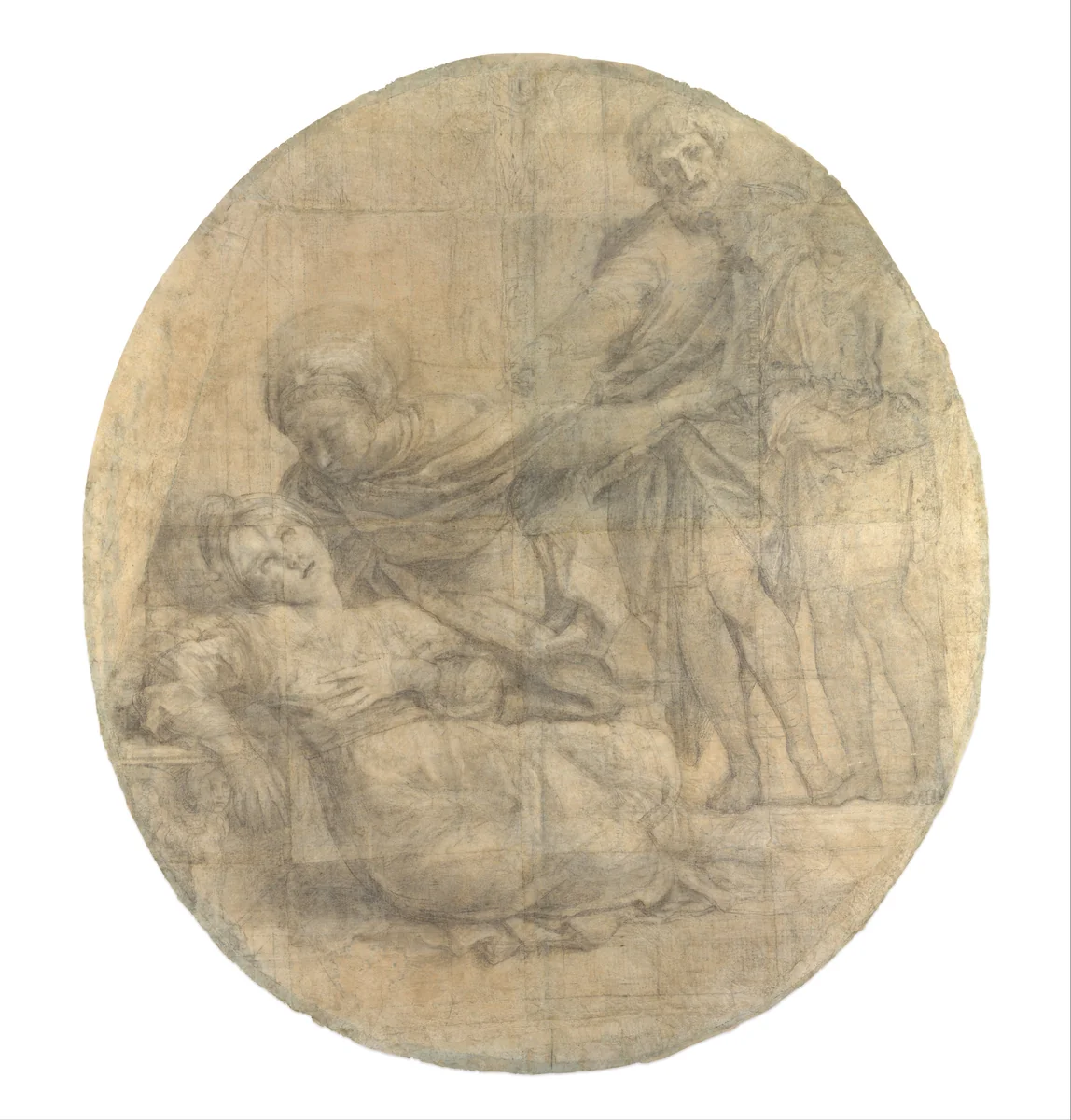 The Martyrdom of Saint Cecilia (Cartoon for a Fresco) by Domenichino, drawing, 1612-1614