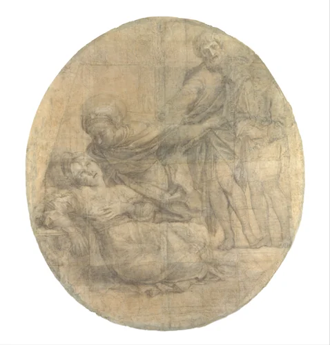 The Martyrdom of Saint Cecilia (Cartoon for a Fresco) by Domenichino, drawing, 1612-1614