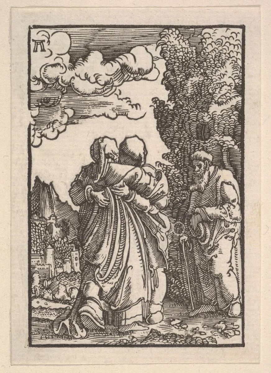 Visitation, from "The Fall and Salvation of Mankind Through the Life and Passion of Christ" by Albrecht Altdorfer, print, 1500-1538