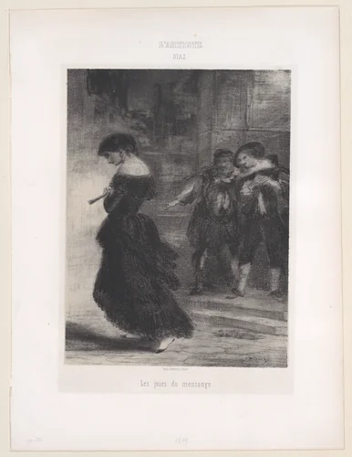 Les joies du mensonge by Narcisse Virgile Diaz de la Peña, print, 1830-1876