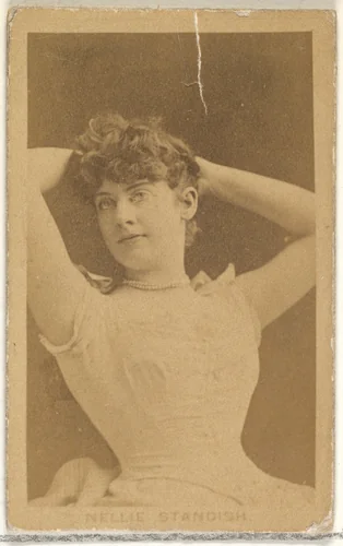 Nellie Standish, from the Actors and Actresses series (N45, Type 1) for Virginia Brights Cigarettes by Allen & Ginter, photograph, 1885-1891