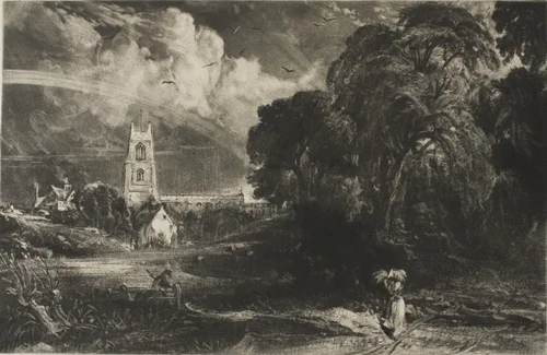 Stoke by Neyland, Suffolk by David Lucas, print, 1830