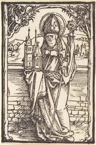 Saint Wolfgang by Albrecht Dürer, print, 1500