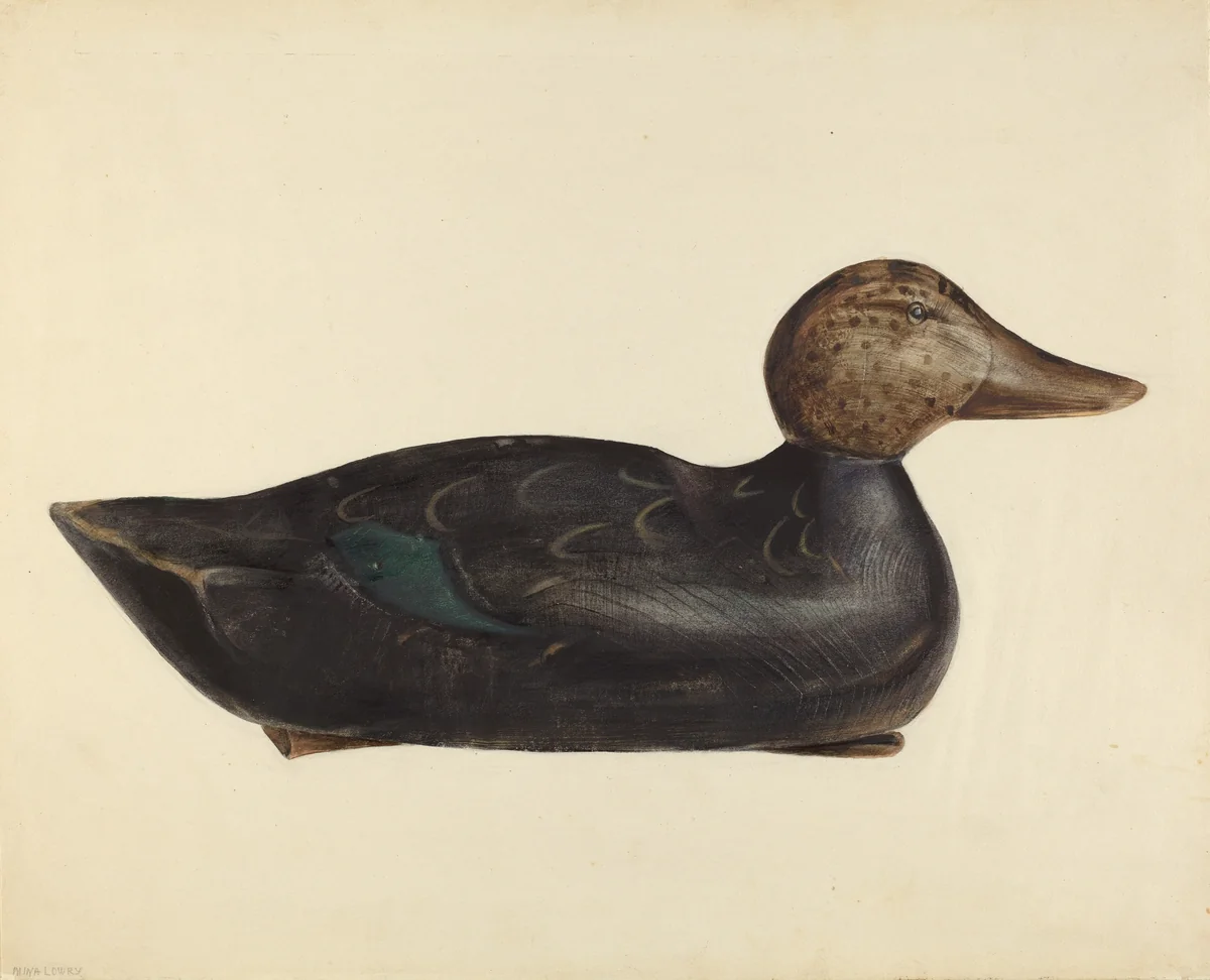 Decoy by Mina Lowry, index of american design, 1940